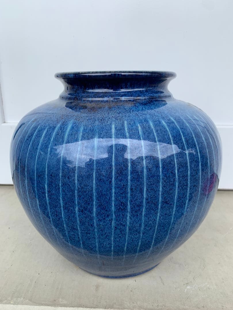 青　壺　壷　花瓶　陶芸