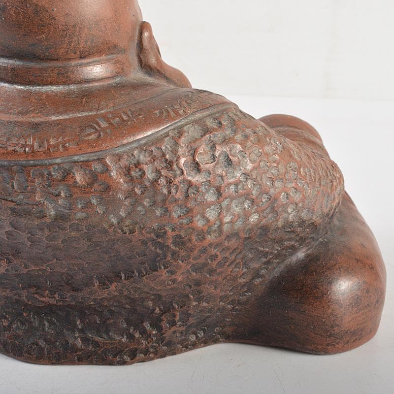 中国　紫砂　朱泥　布袋像　在銘　V　R7033E