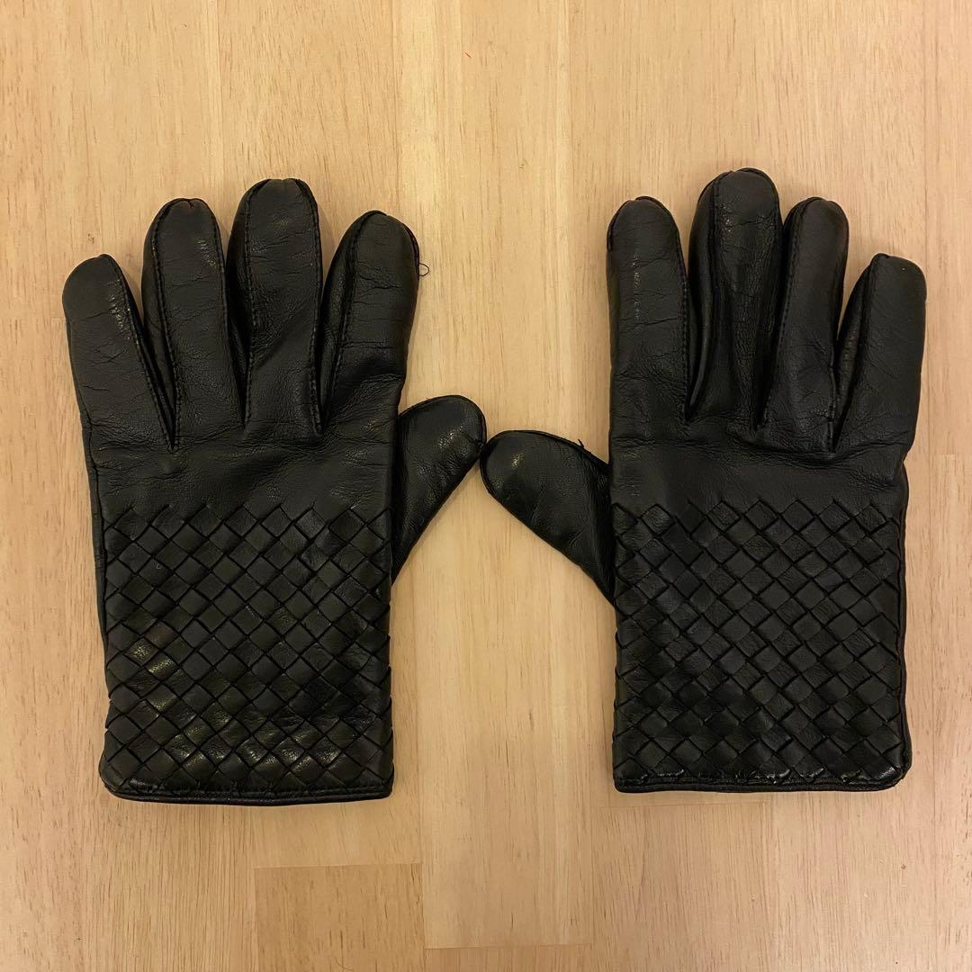 Bottega Veneta（ボッテガヴェネタ）ブラックレザー手袋
