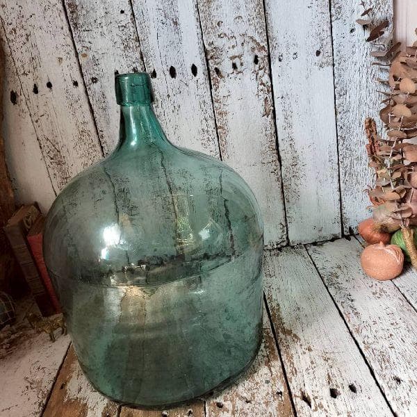 ヴィンテージ デミジョンボトル 古硝子 ガラス瓶 大型 花瓶 フラワーベース