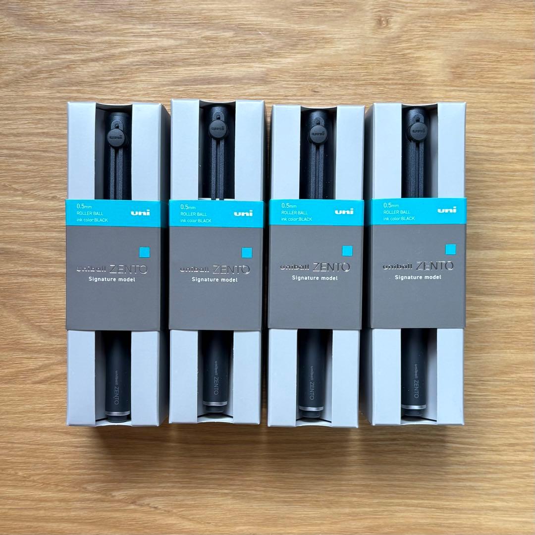 ユニボールゼント uniball ZENTO シグニチャーモデル ブラック 4本