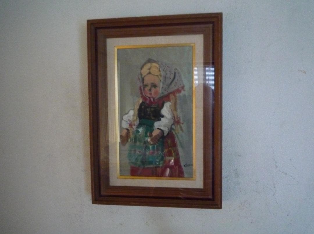 柏原覚太郎「西洋人形」油彩画M6号