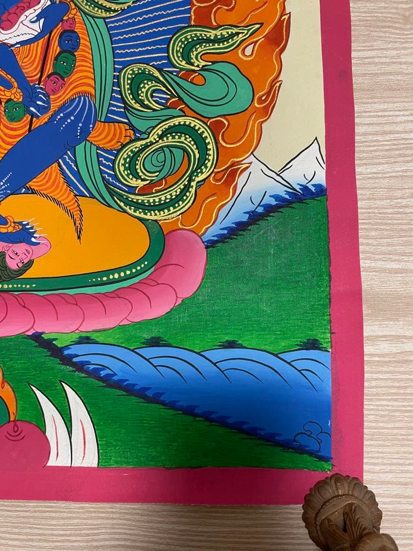 《 チベット密教　1点物 》 手描き　曼荼羅　ダキニ　ジョギニ　仏教　密教