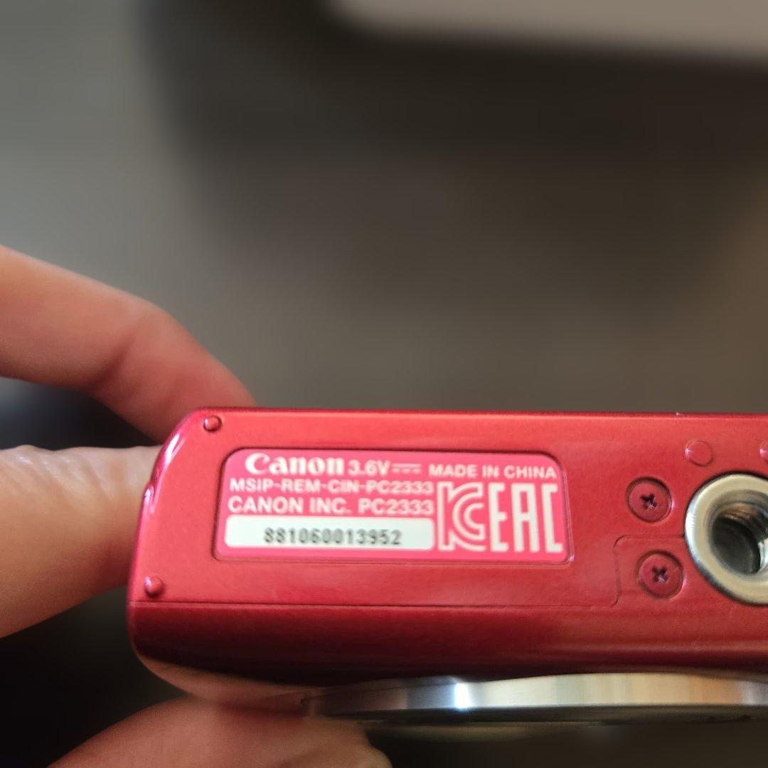 canon IXY 200 レッド 電池付き ジャンク