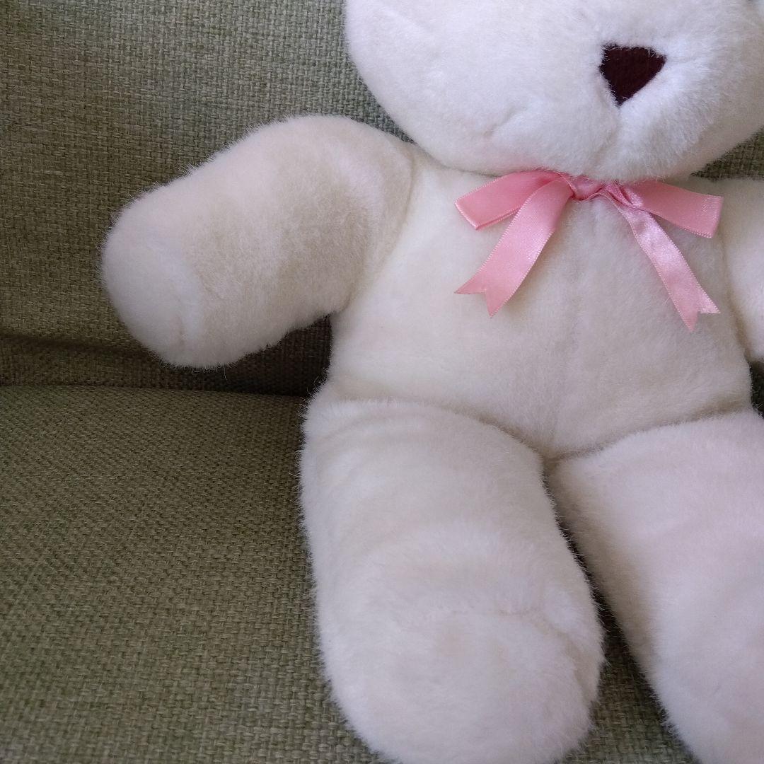 【訳あり】クマ　ぬいぐるみ　平成レトロ　白　ホールマーク　テディベア