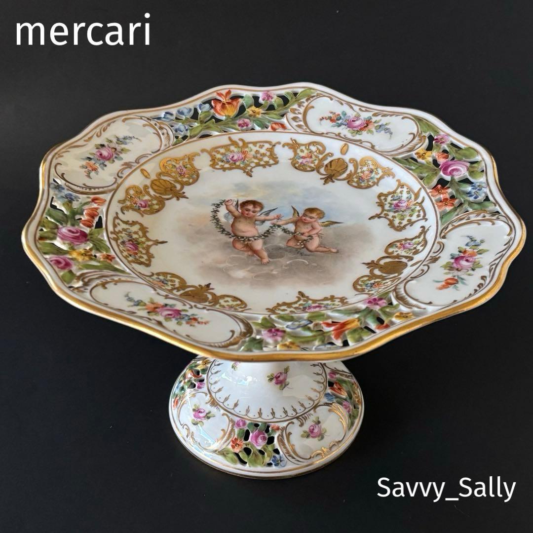 ドレスデン　カールティーメ工房　天使　コンポート