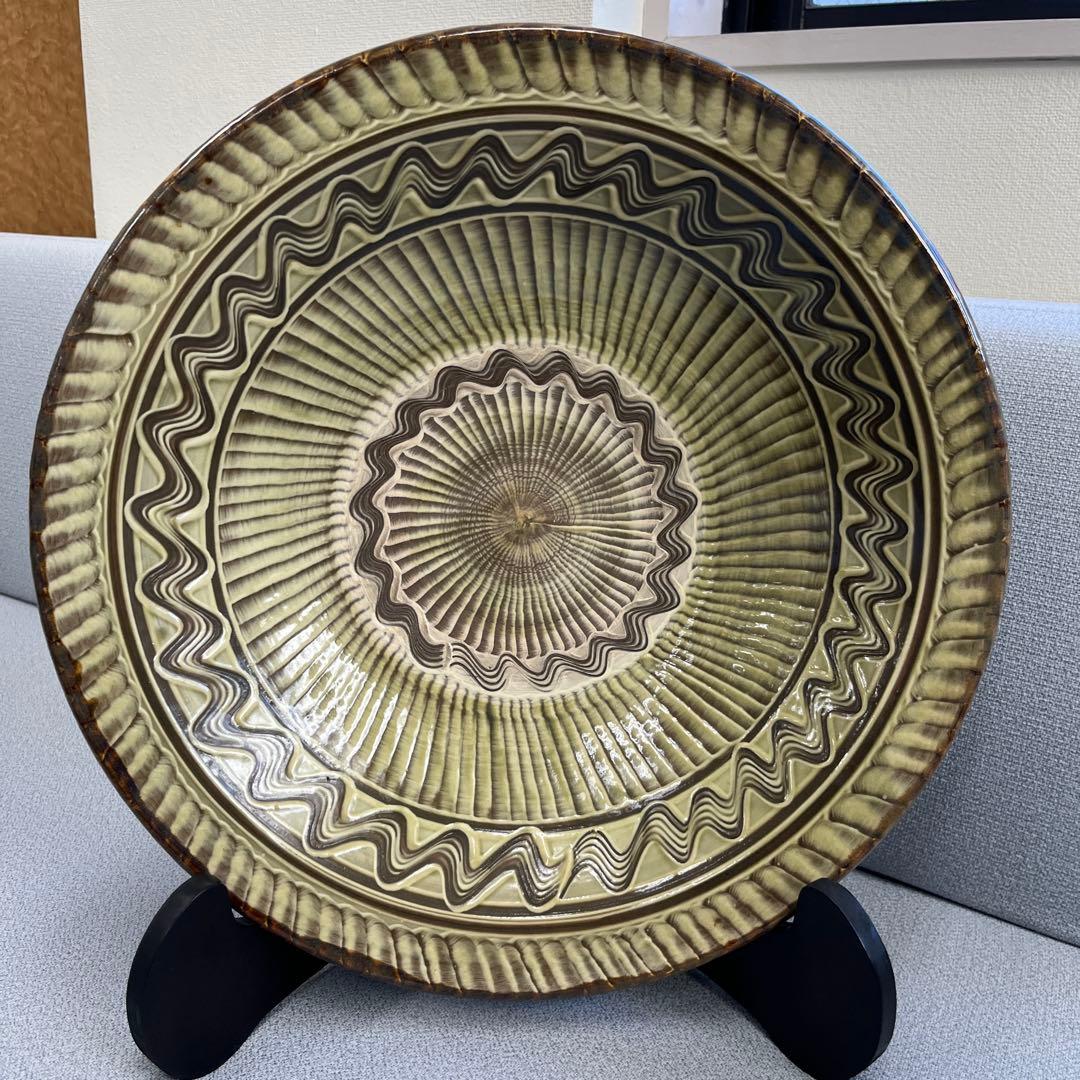 未使用❗️美品❗️小鹿田焼　大皿　直径40㎝