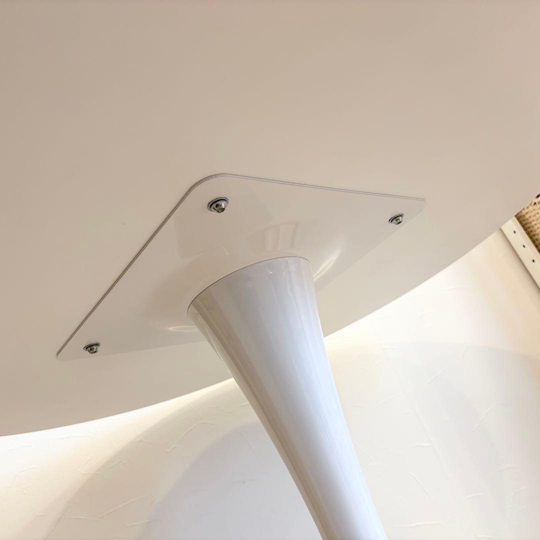 美品✨韓国インテリア チューリップラウンドテーブル　ホワイト　80cm