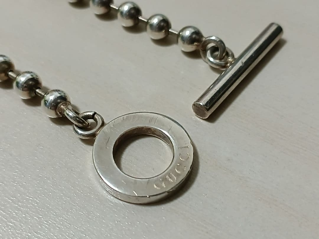 【中古】GUCCI「ポールチェーンブレスレット」シルバー925（22cm）