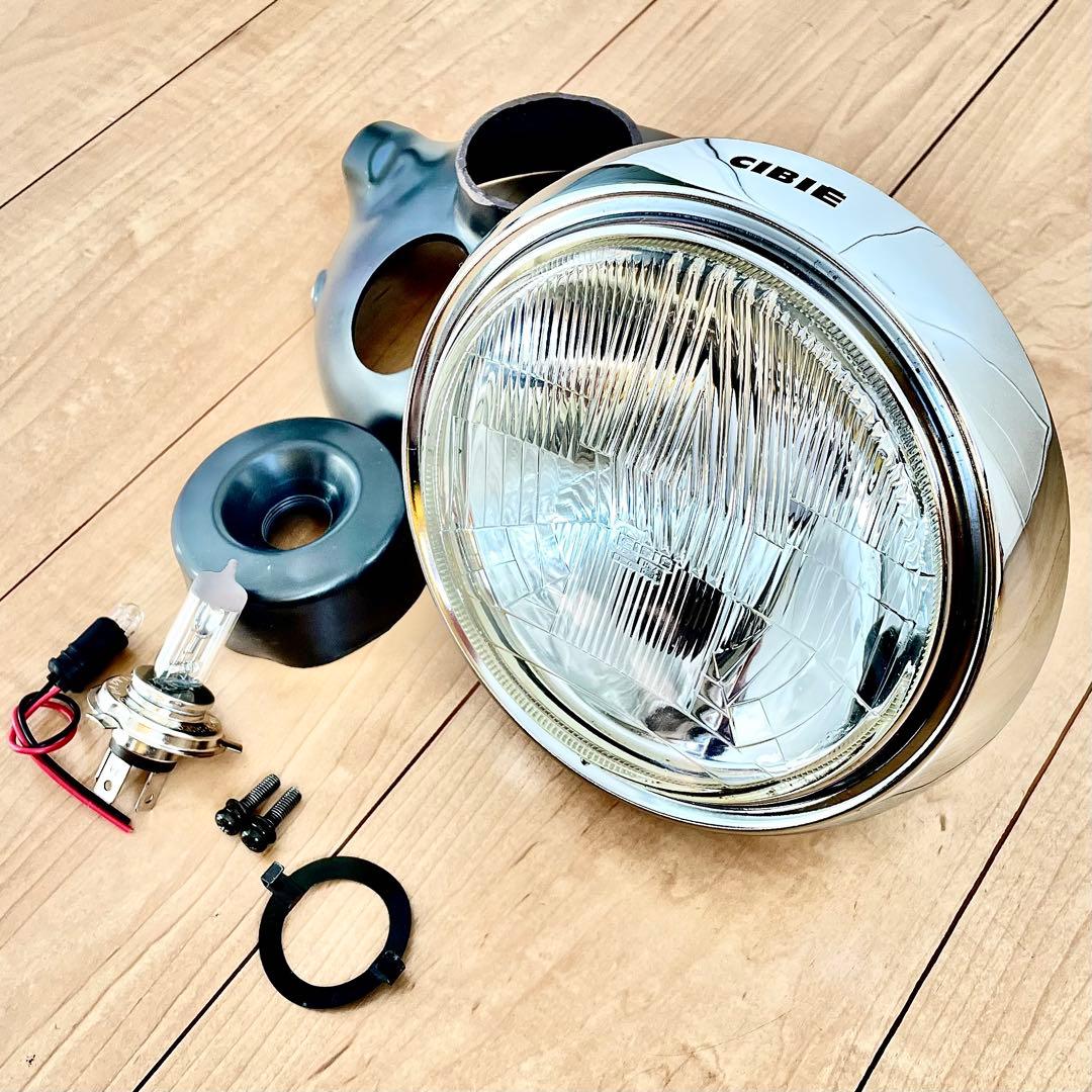 当時物 CIBIE シビエ 凹み ヘッドライト CB400F ホーク マーシャル