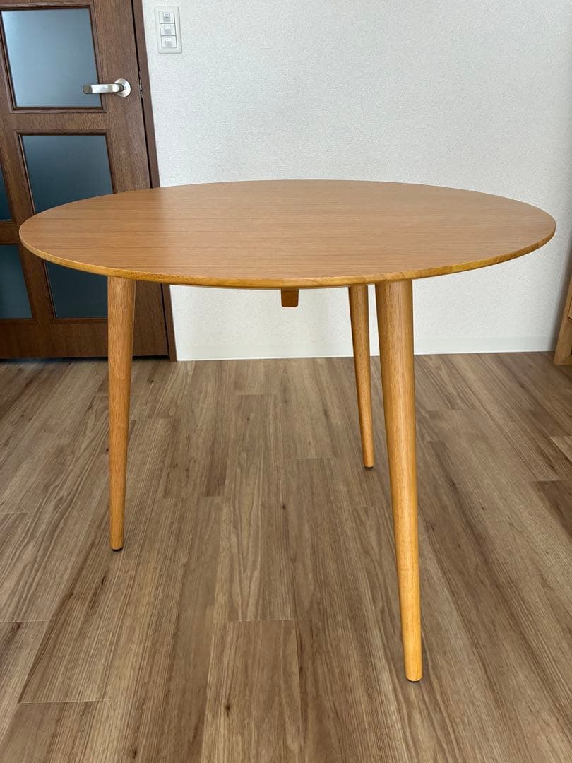 ★値下げ★ビスコットセミオーダー★ダイニング丸テーブル80cm★オーク材★美品★