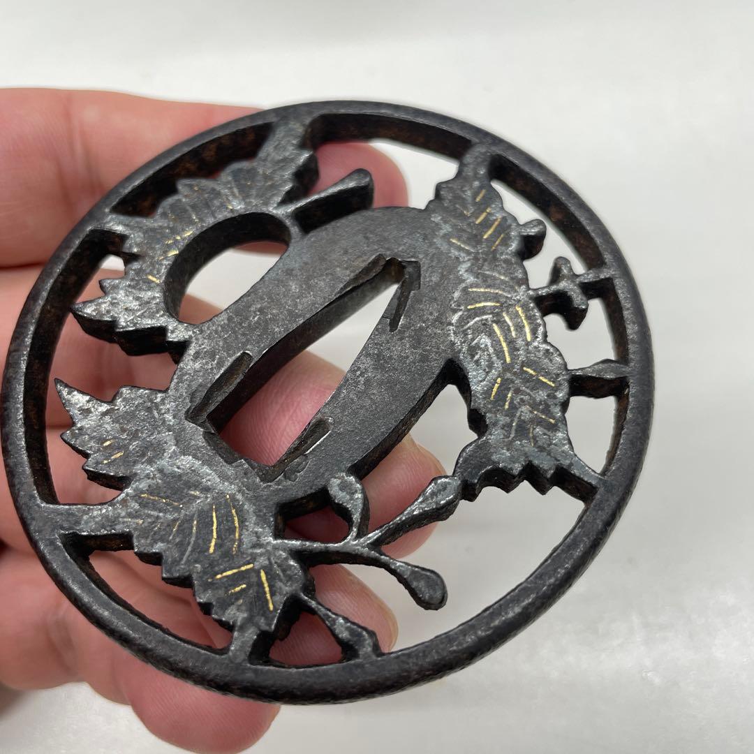 投げ桐図鍔 鍔(つば) 鐔