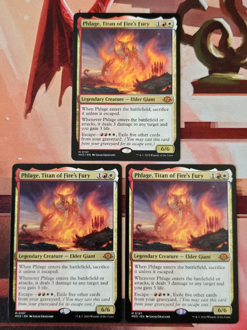 mtg 火の怒りのタイタン、フレージ 英語版3枚