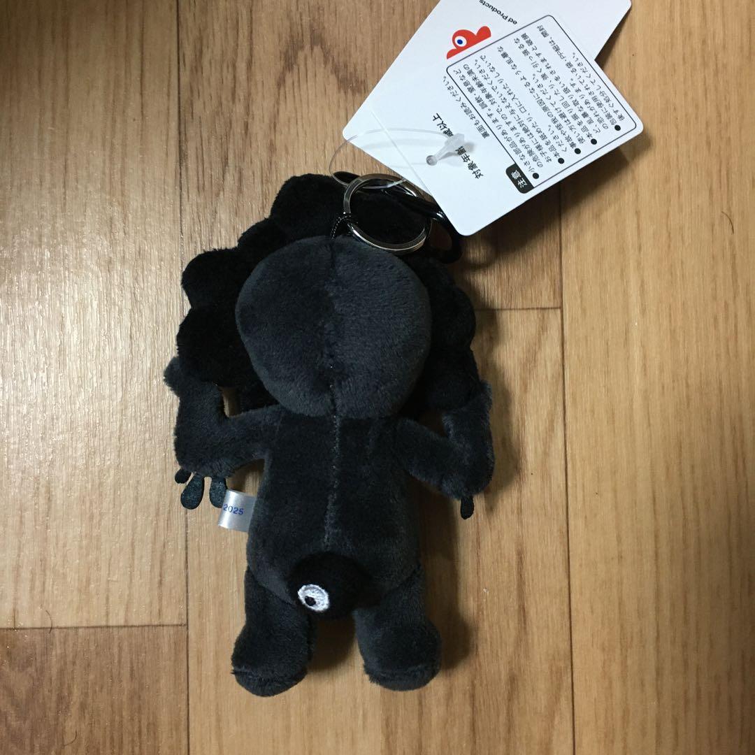 関西万博EXPO2025 黒ミャクミャク　カラビナ付きマスコット　立ち