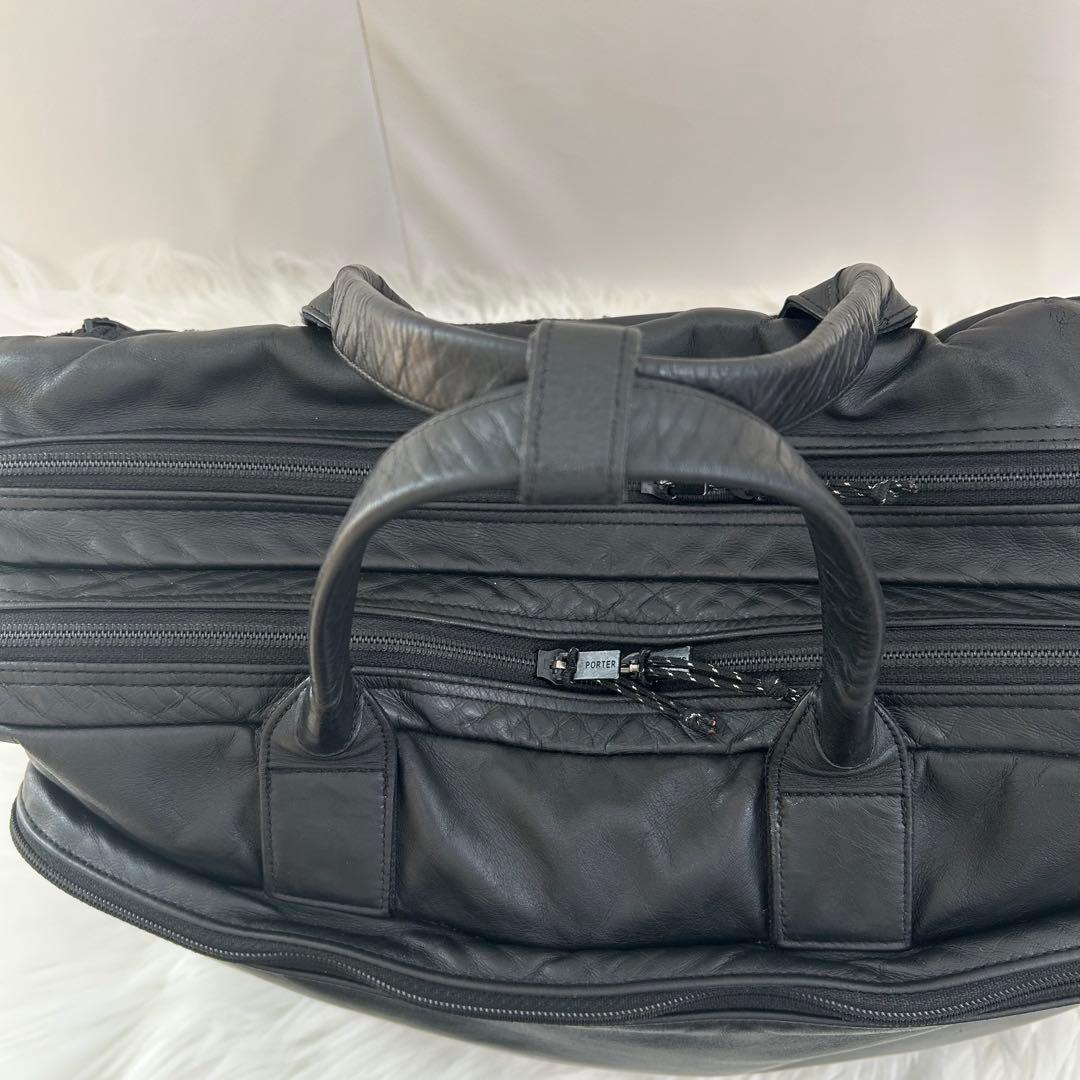 PORTER TIME BLACK 3WAY BRIEFCASEショルダー2層