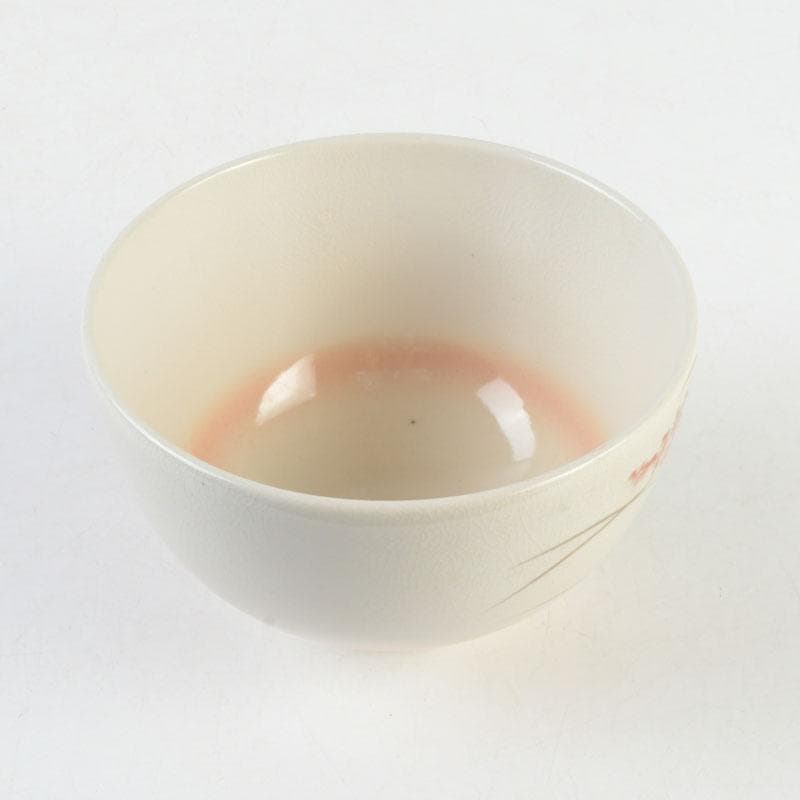 茶道具　白井半七造　色絵　秋草絵　茶碗　銘「涼風」　即中斎極め箱　M　9726