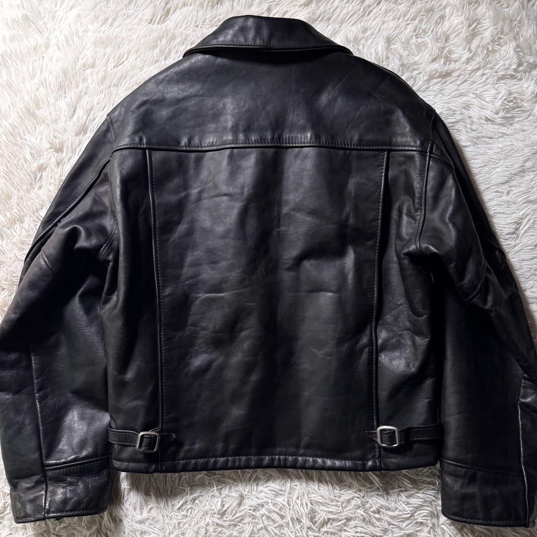 悪*鬼様 美品/廃盤品✨schott トラッカージャケット　652 本革　ブラッ