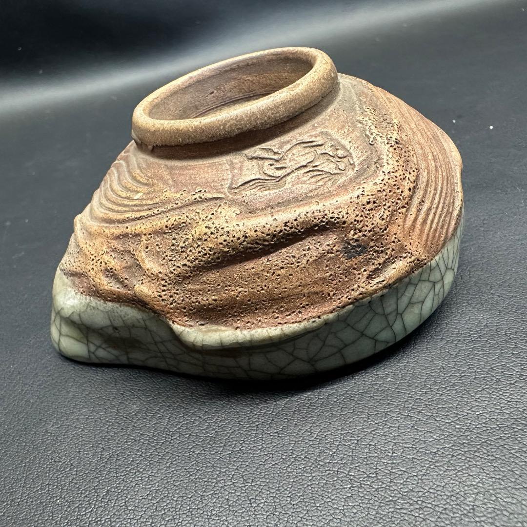 ♡Ea左1009 相馬陶徳 貫入 陶器製 器 湯冷まし 煎茶道具 相馬焼