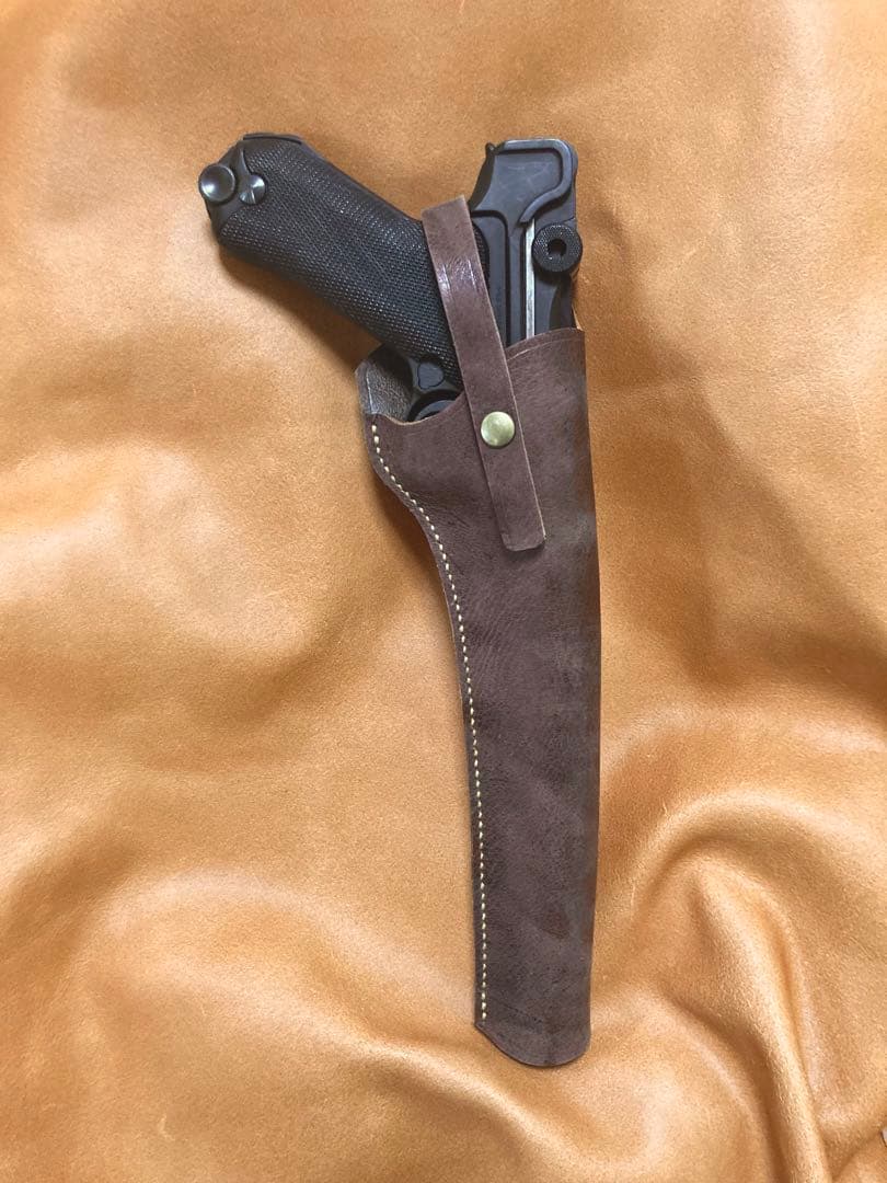 ルガーP08 8インチ用右利きレザーホルスター No.660