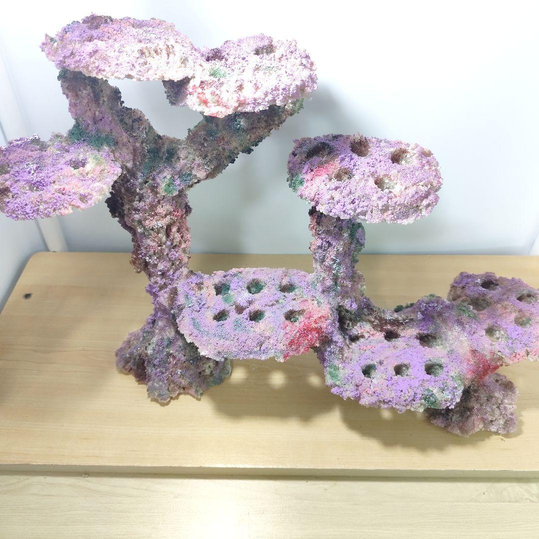 プラグ穴付き アク抜き不要人工ライブロック 海水水槽 レプリカ コーラルフラグ9