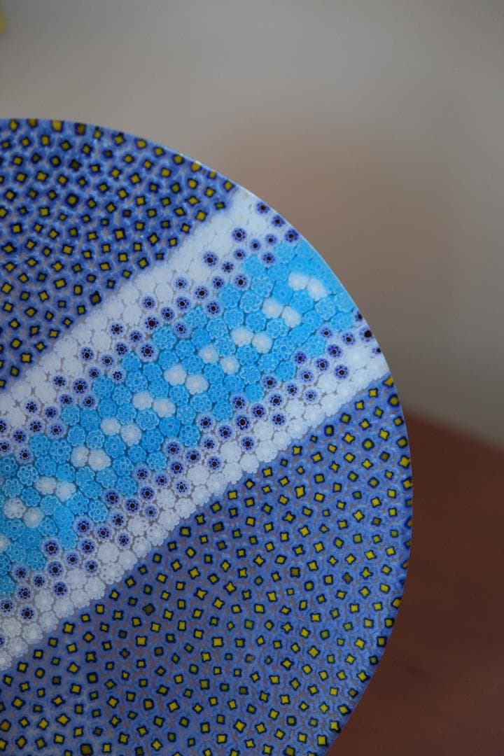 ヴェネチアングラス ミルフィオリ 皿 江波冨士子 飯塚亜裕子 松浦コータロー