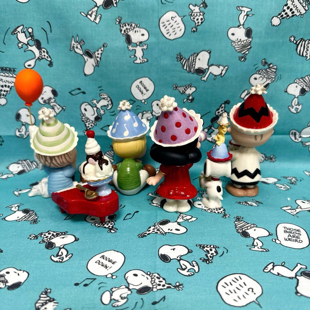 スヌーピー LENOX 陶器 海外 置物 バースデー 6点セット