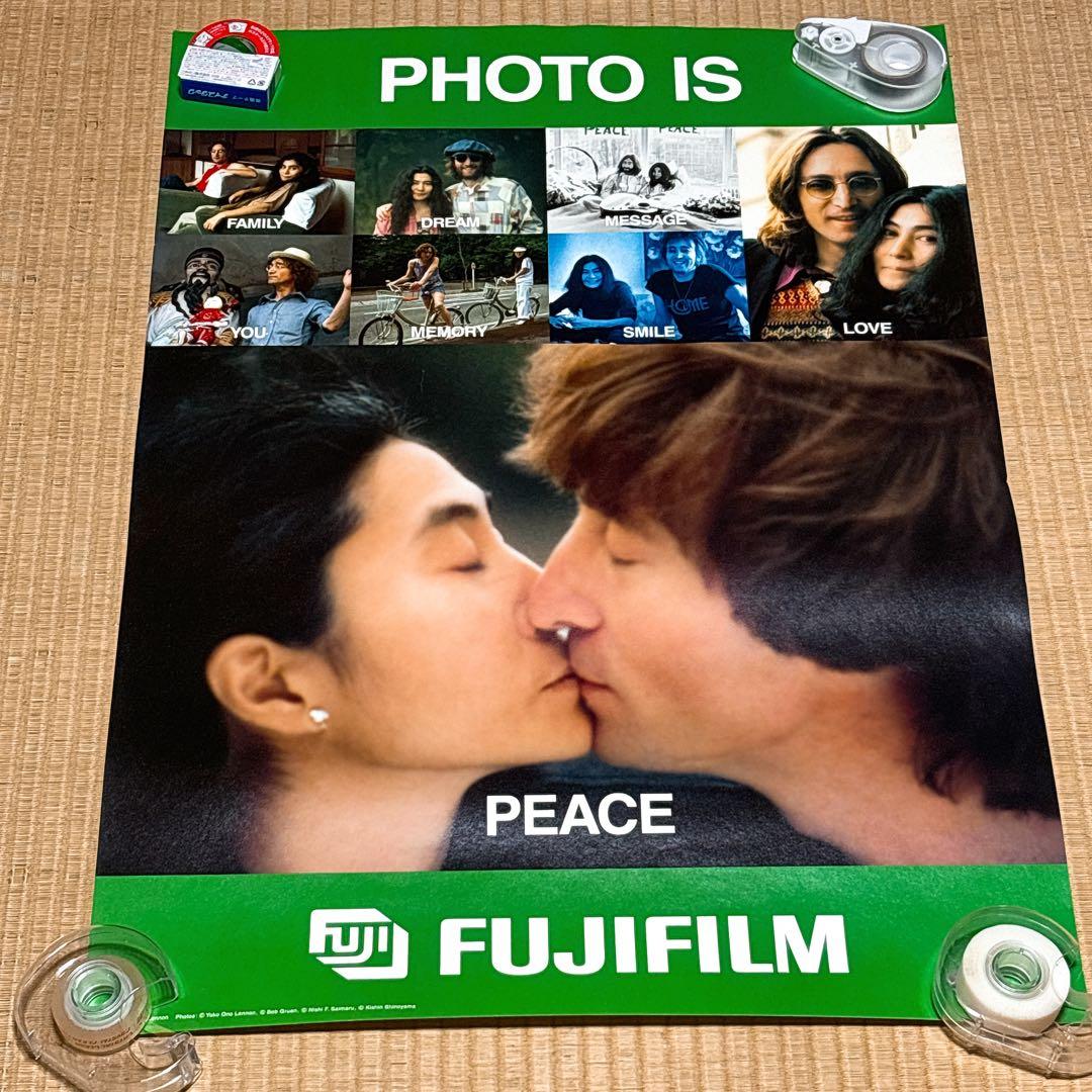 超希少　ジョンレノン＆オノヨーコ　FUJIFILM　富士フィルム 非売品ポスター