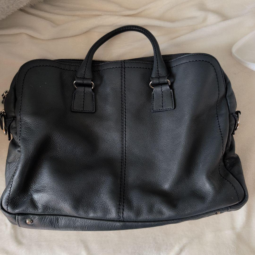 土屋鞄レザー ビジネスバッグ グレー