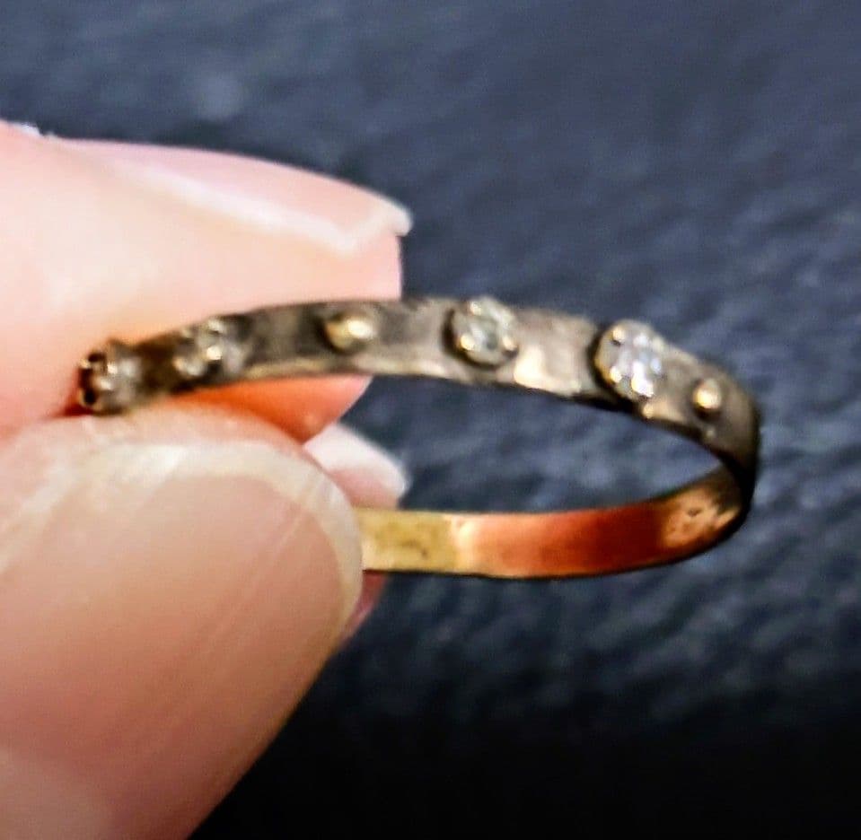 訳あり イエローゴールド noguchi ダイヤリング 11号