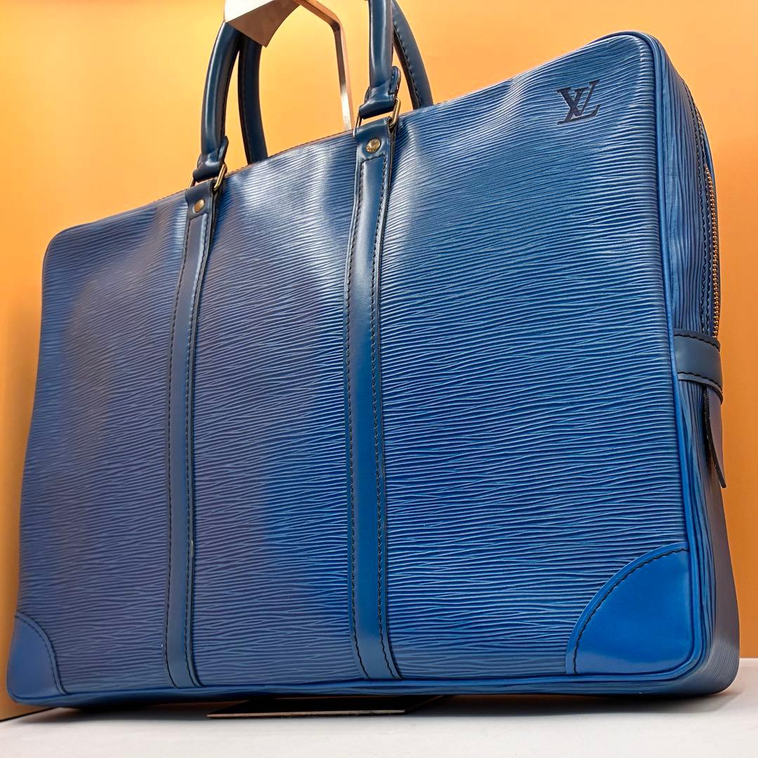 【美品✨】ルイヴィトン エピ ポルトドキュマン ビジネスバッグ 青 A4
