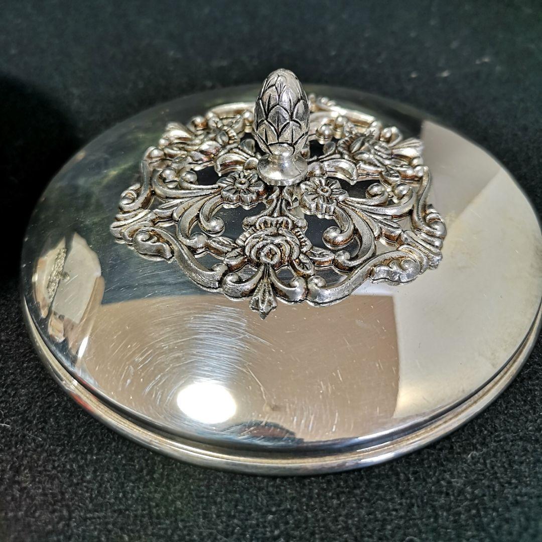 【ブラジル　アンティーク銀器　未使用　1970】『ティーキャディ』紅茶保存容器