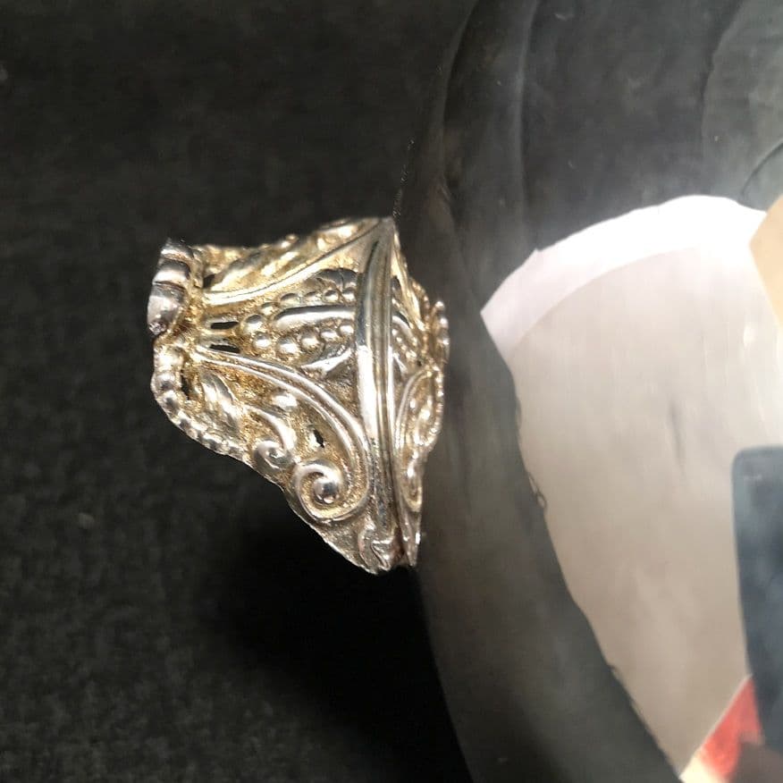 【ブラジル　アンティーク銀器　未使用　1970】『ティーキャディ』紅茶保存容器