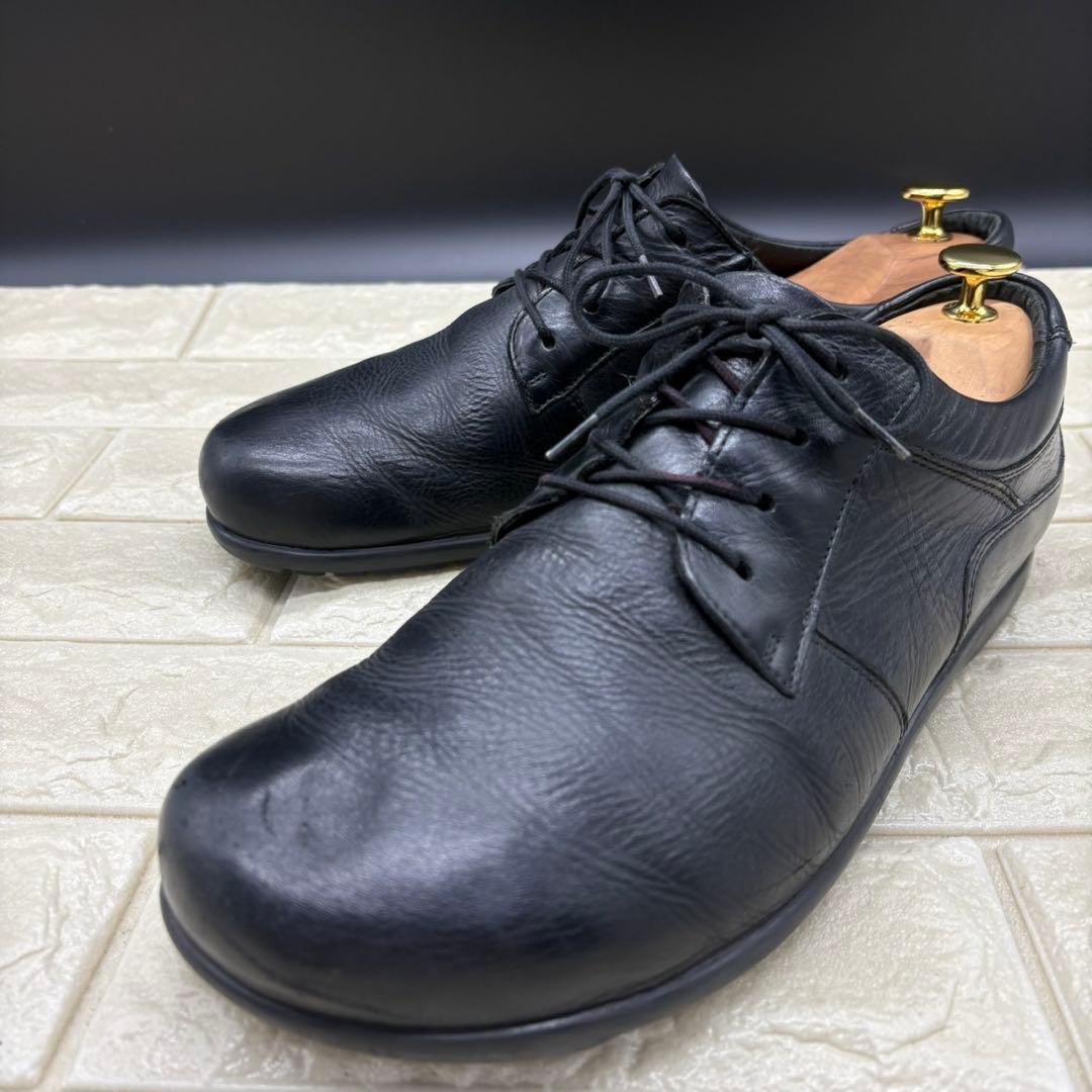 【良品】ビルケンシュトック レザーシューズ ダービー プレーントゥ 27 黒