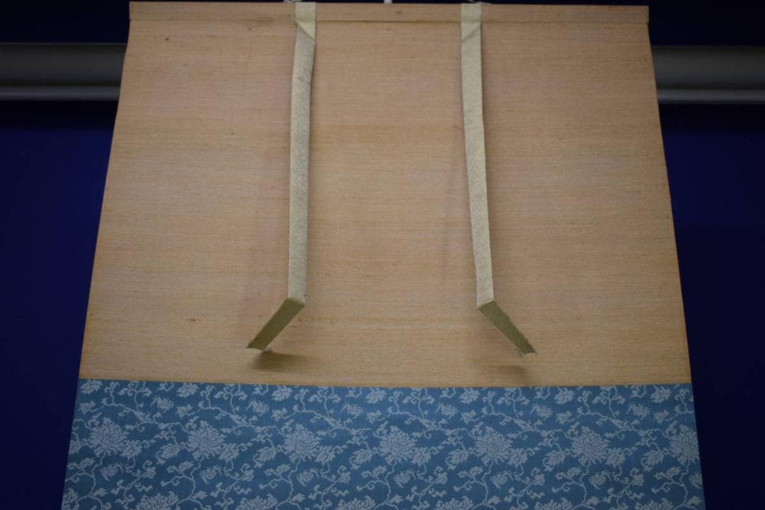 真作/田中頼完/頼章の子/秋渓山水人物図/桐共箱付/布袋屋掛軸HI-337