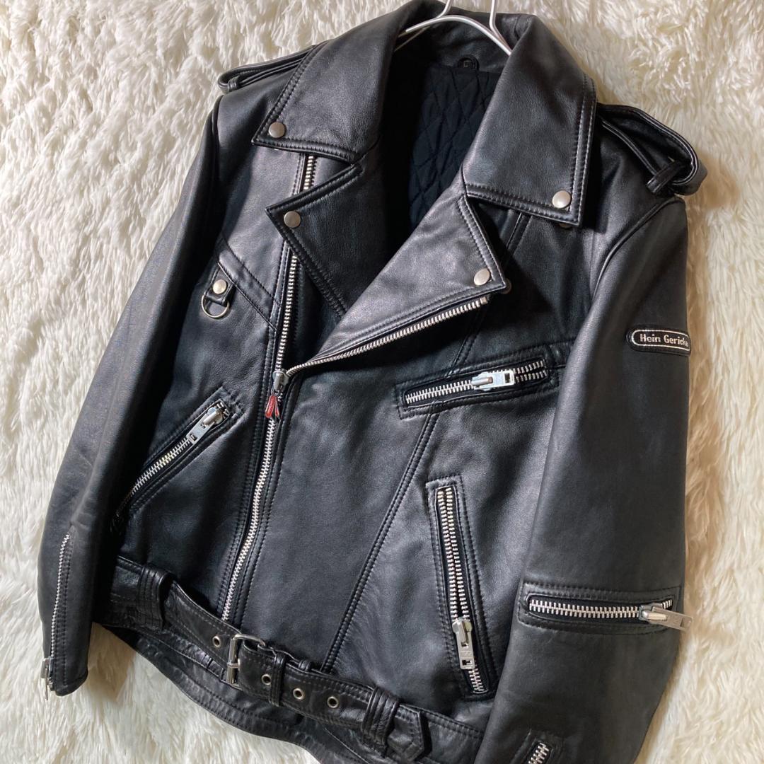 美品 90s Hein Gericke Dカン レザー ダブルライダース L
