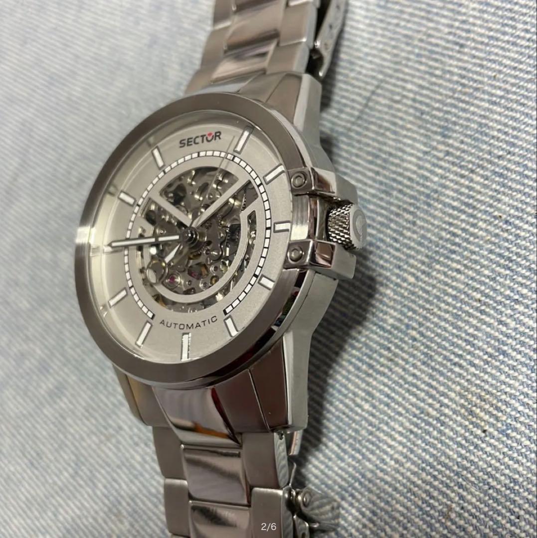 セクター腕時計　スケルトン　自動巻