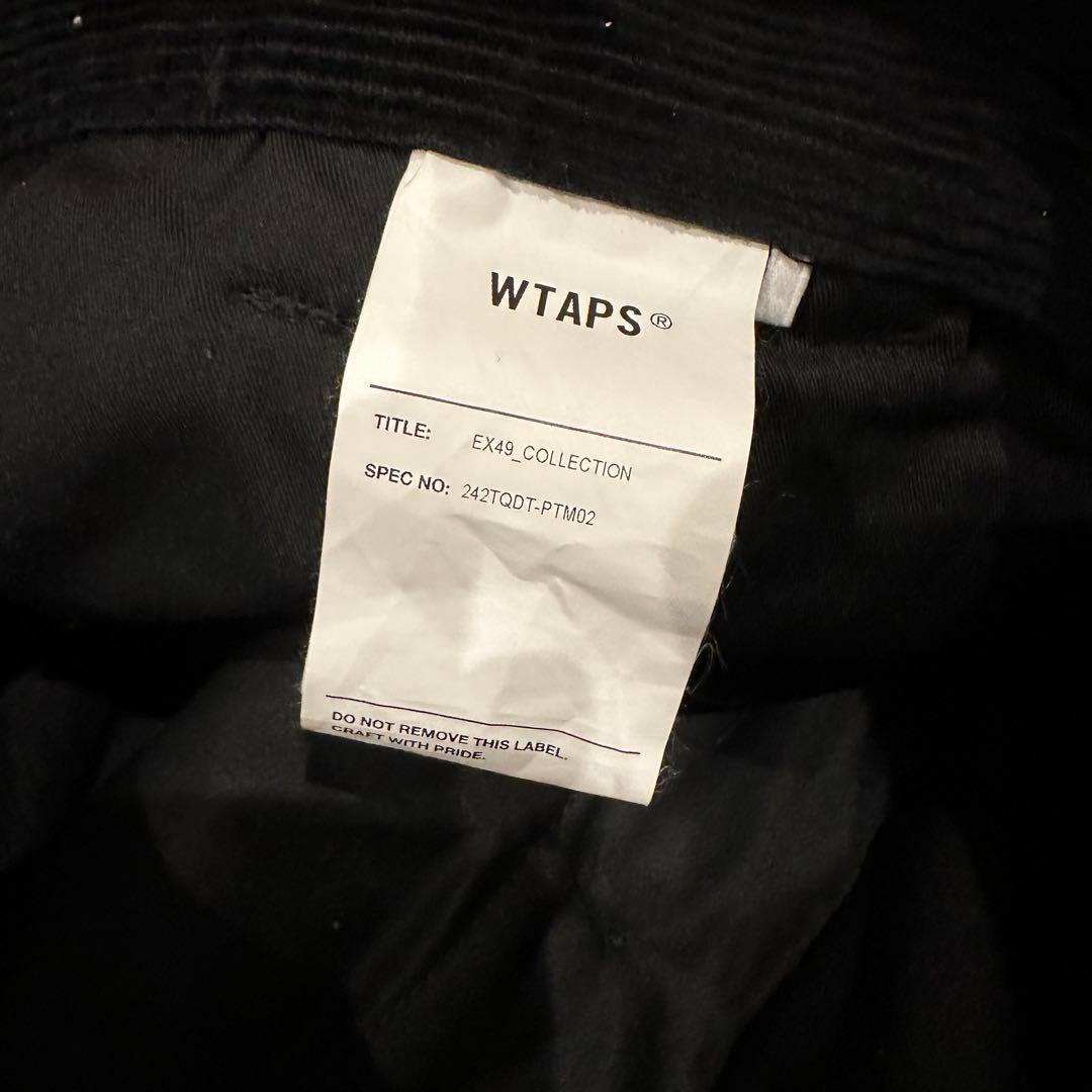 ザク様 WTAPS コーデュロイ テーパードパンツ 03 ブラック 2024AW