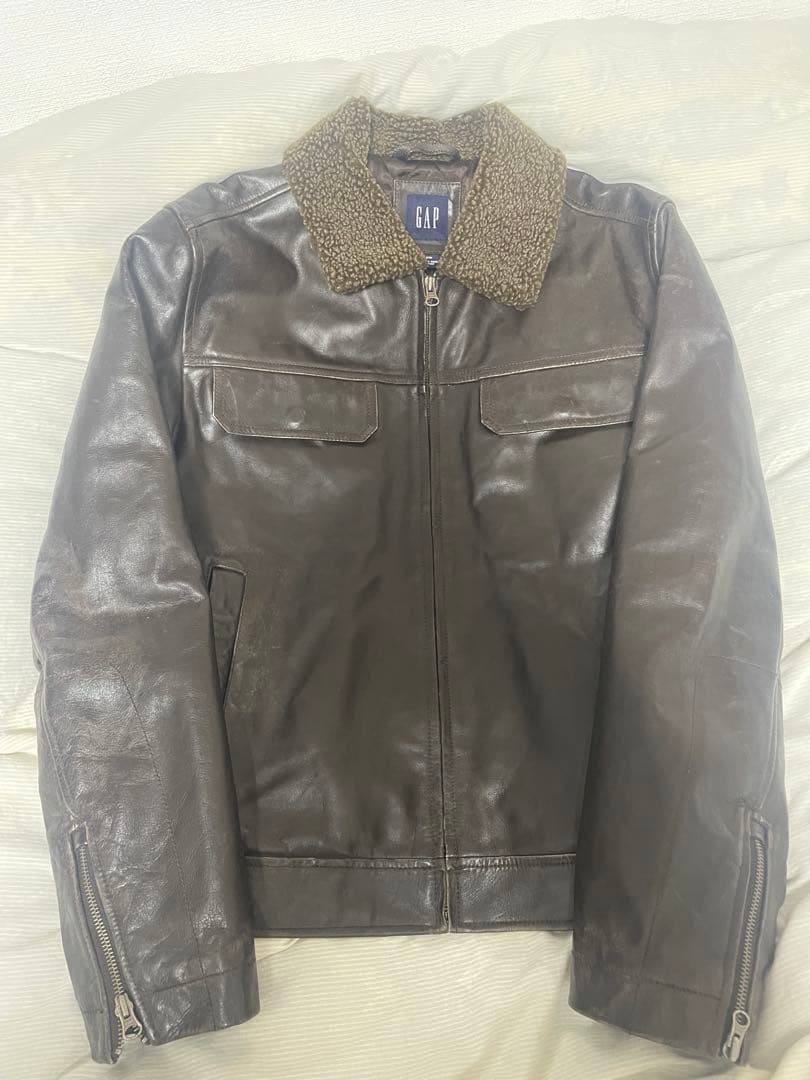 00s old gap オールドギャップ　レザージャケット　ブラウン　牛革