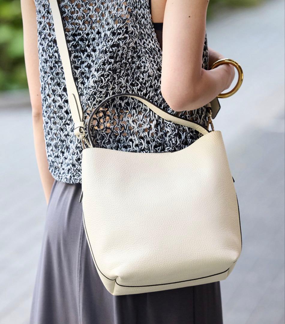 LORISTELLA/ロリステッラ NINA レザートートバッグ ナチュラル