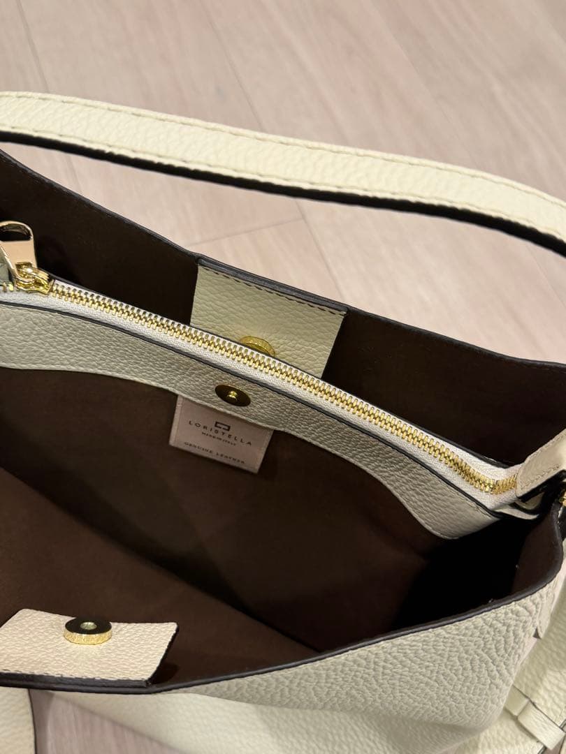 LORISTELLA/ロリステッラ NINA レザートートバッグ ナチュラル