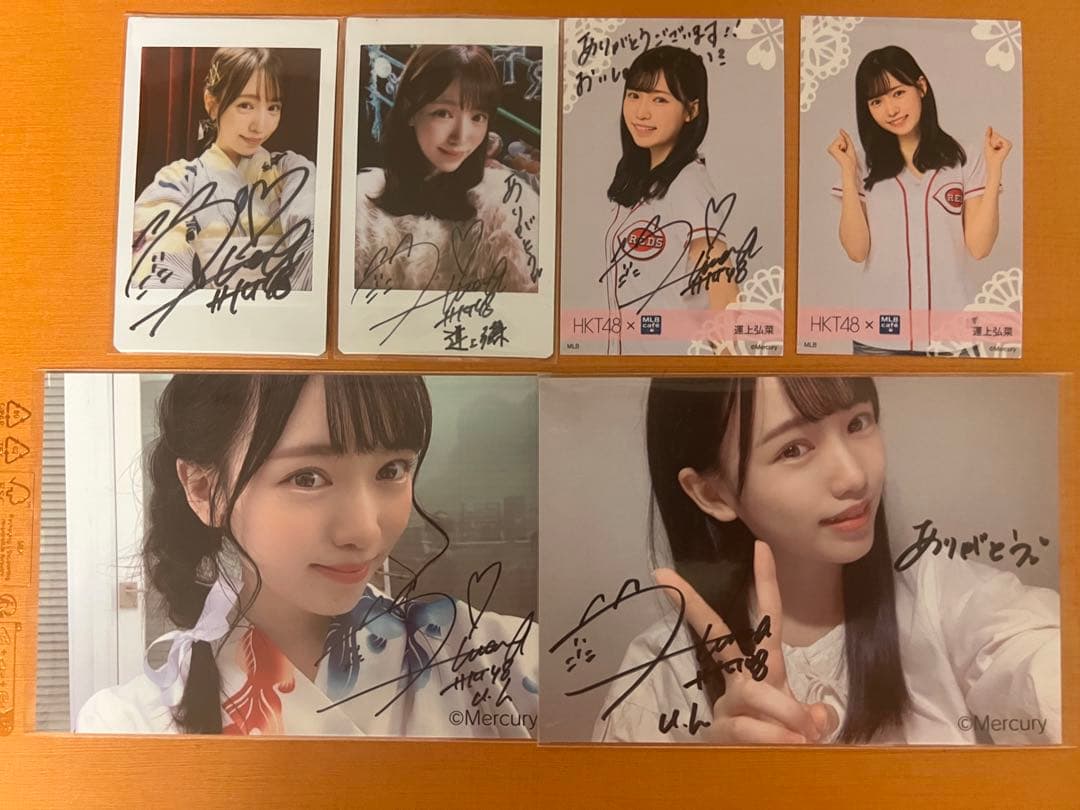 HKT48 運上弘菜 直筆サイン入り チェキ 生写真 シール