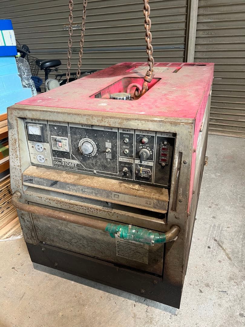 愛知県手渡し希望新ダイDGW310MT 防音型ディーゼルエンジン発電機兼用溶接機