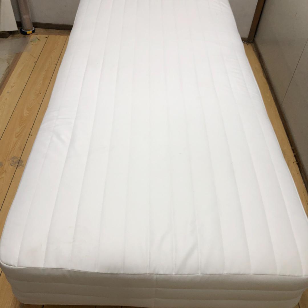 送料無料　無印良品 脚付きマットレスベッド シングル 白 250723-9