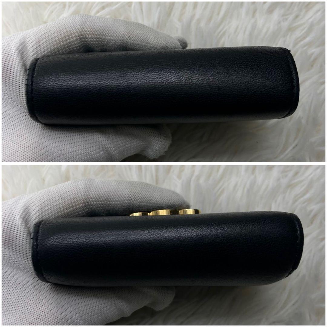 美品 セリーヌ 折り財布 トリオンフ フラップ スモールウォレット