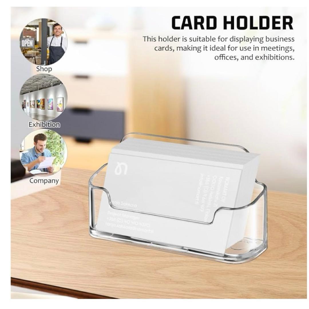 名刺スタンド 名刺立て アクリル 12個セット【30〜50枚収納可能】