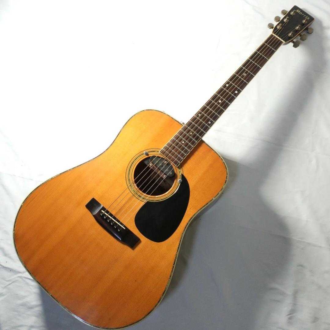 Morris W-30 改エレアコ アコースティックギター 装飾バインディング
