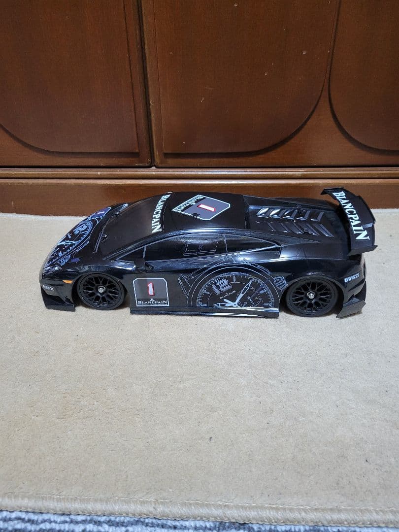 タミヤラジコン　TT01シャーシランボルギーニガヤルドボディメカ付