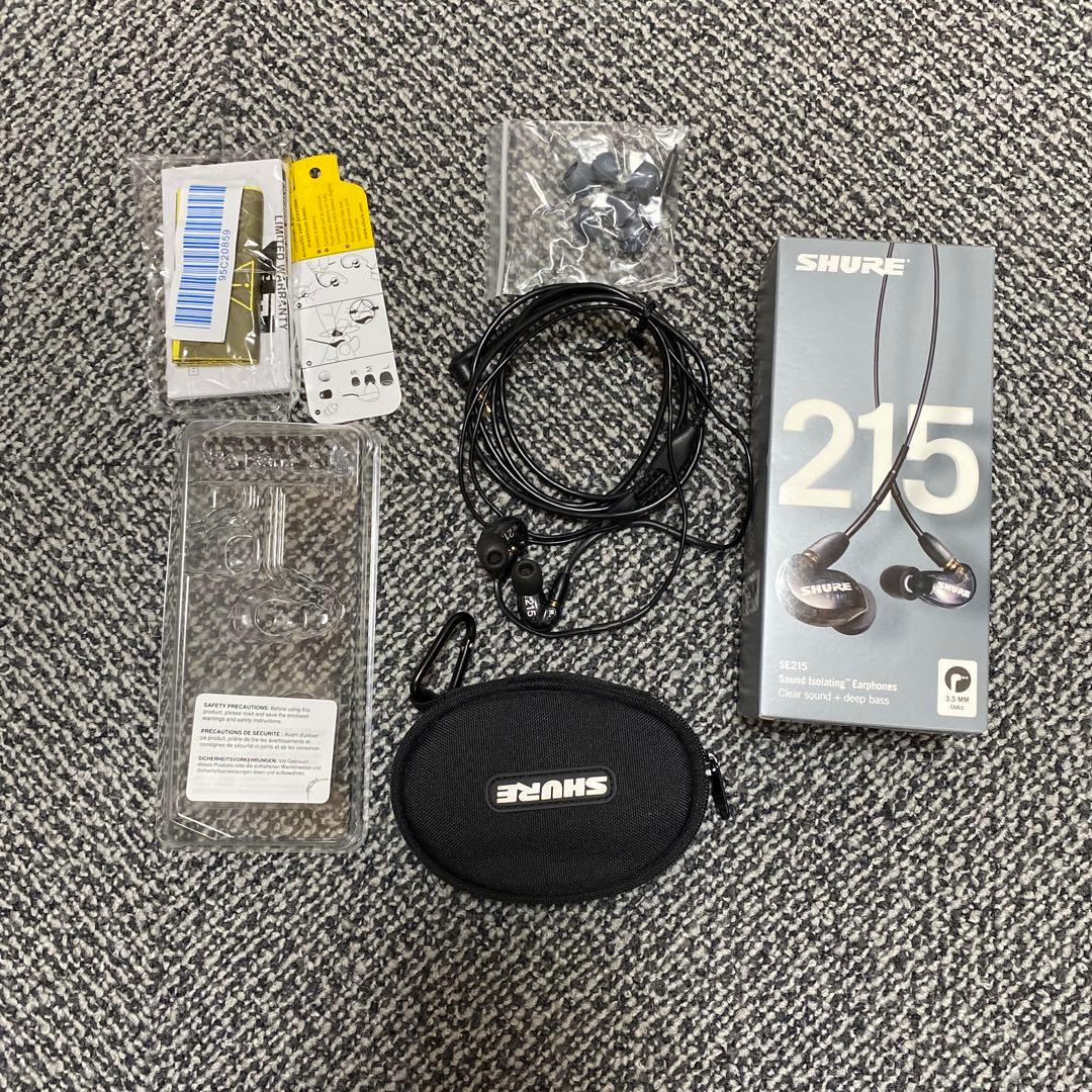 SHURE SE215-K-A BLACK イヤホン モニターイヤホン