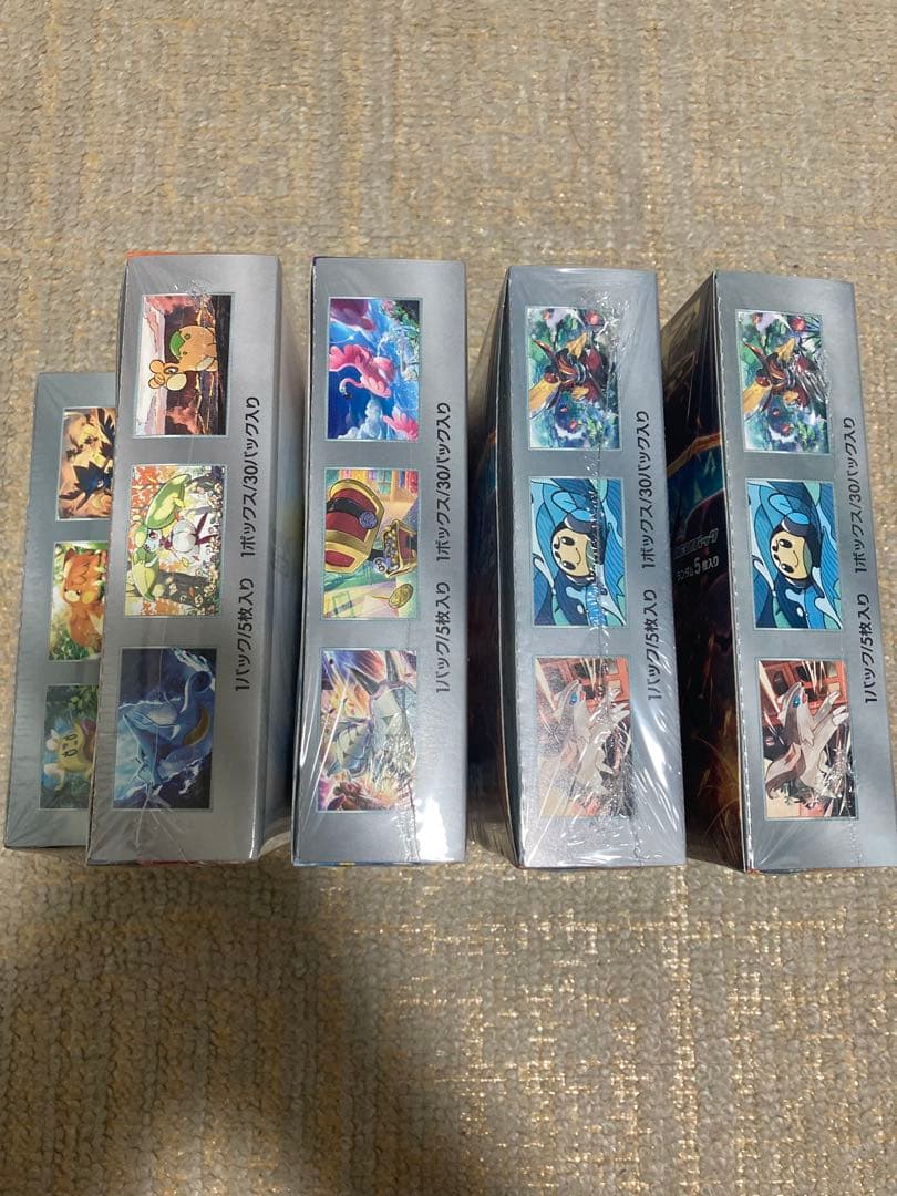 ポケモンカード　シュリンク付き未開封　5box