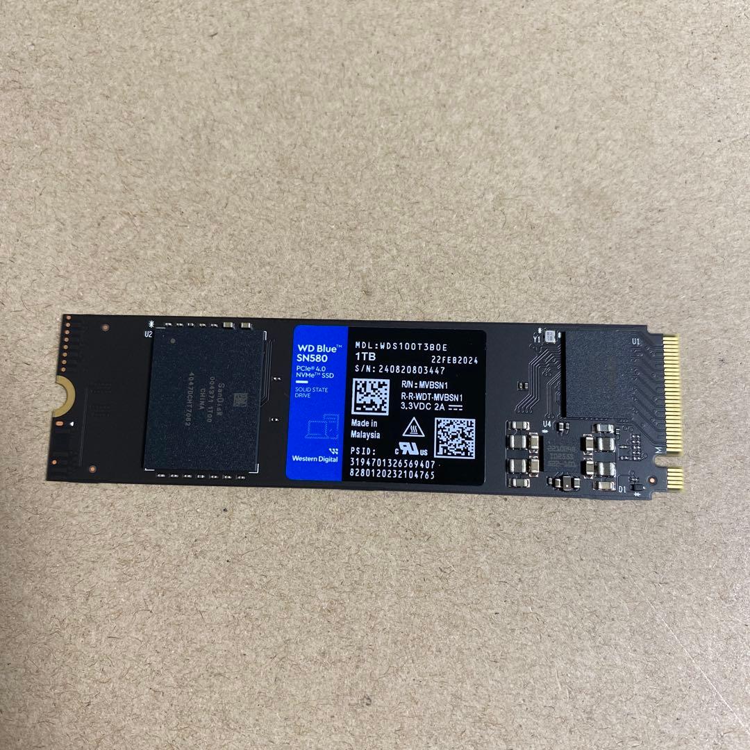ウエスタンデジタル 内蔵SSD 1TB WD Blue SN580
